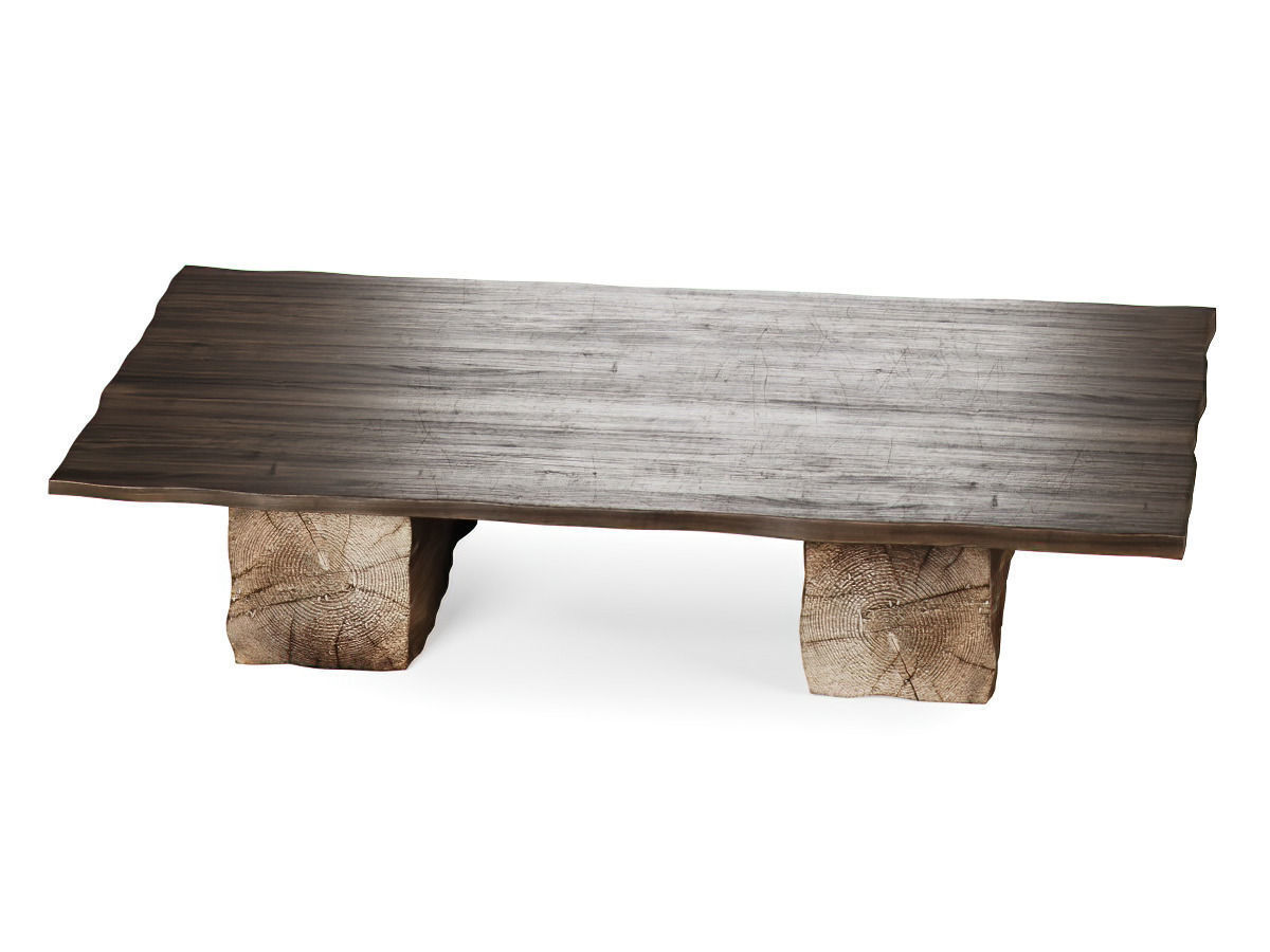 Wooden coffee table  3D model_3