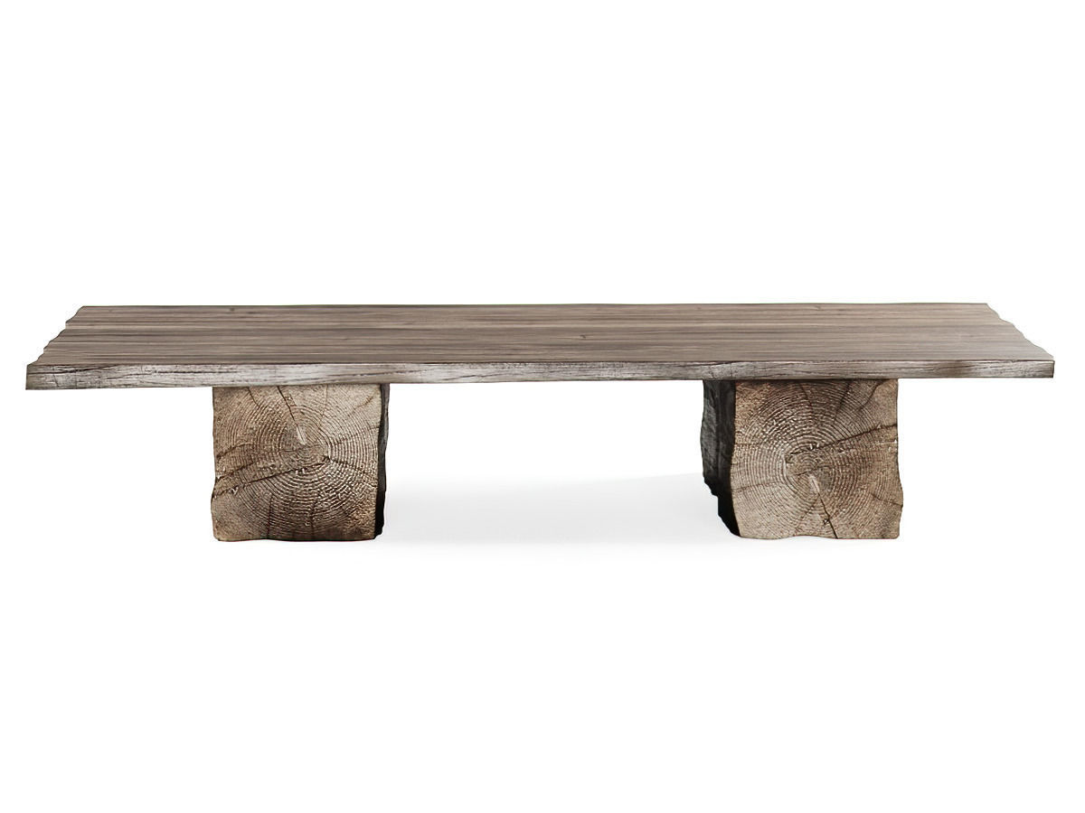 Wooden coffee table  3D model_2