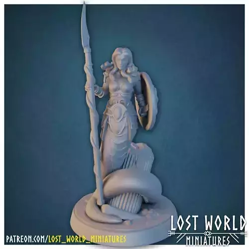 Medusas Minion - Spear-Supported- 3D Printable - 3D print model