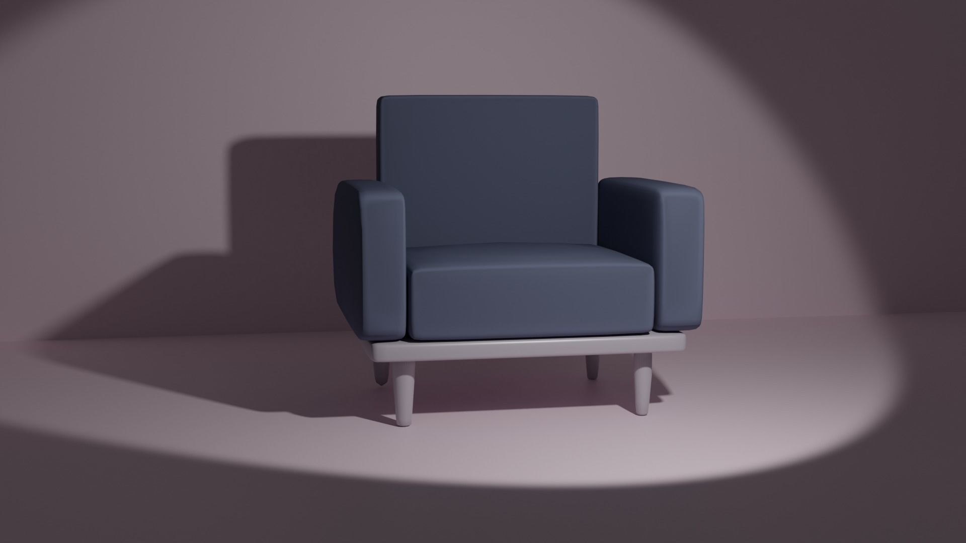 Basic low poly sofa Free low-poly 3D model_1