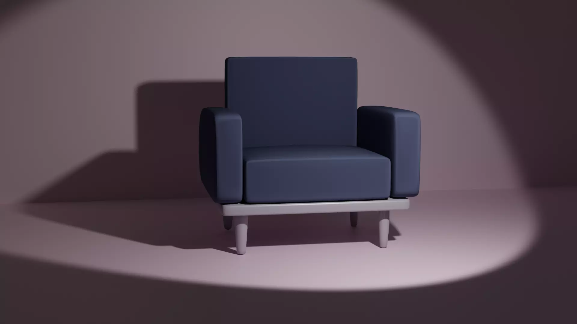 Basic low poly sofa Free low-poly 3D model_0