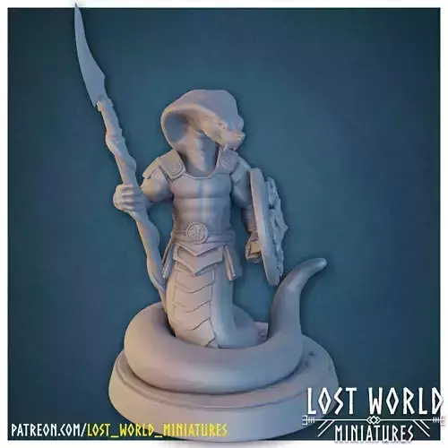 Medusas Minion - Spear2-Supported- 3D Printable - 3D print model