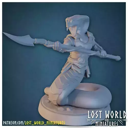 Medusas Minion - Spear3-Supported- 3D Printable - 3D print model