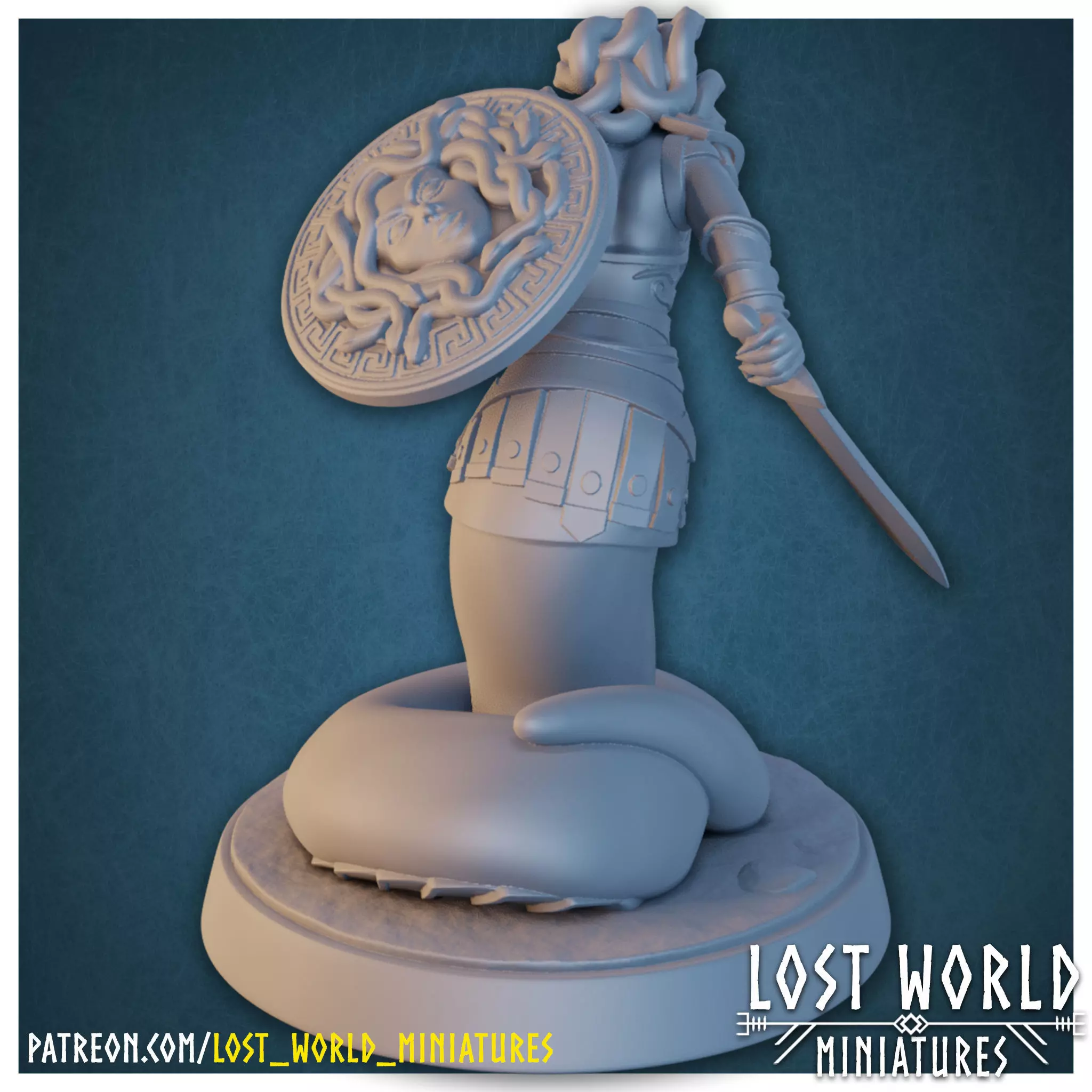 Medusas Minion - Sword-Supported- 3D Printable - 3D print model 3D print model_0