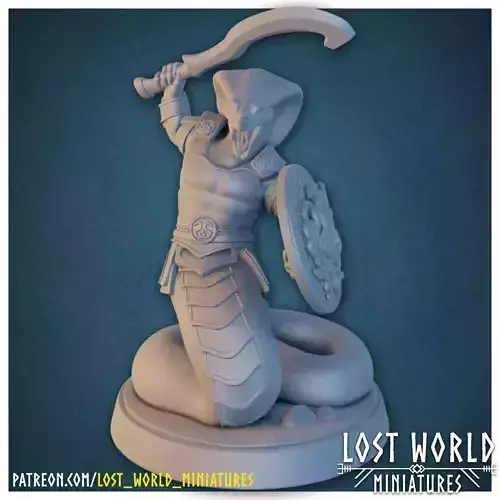 Medusas Minion - Sword2-Supported- 3D Printable - 3D print model