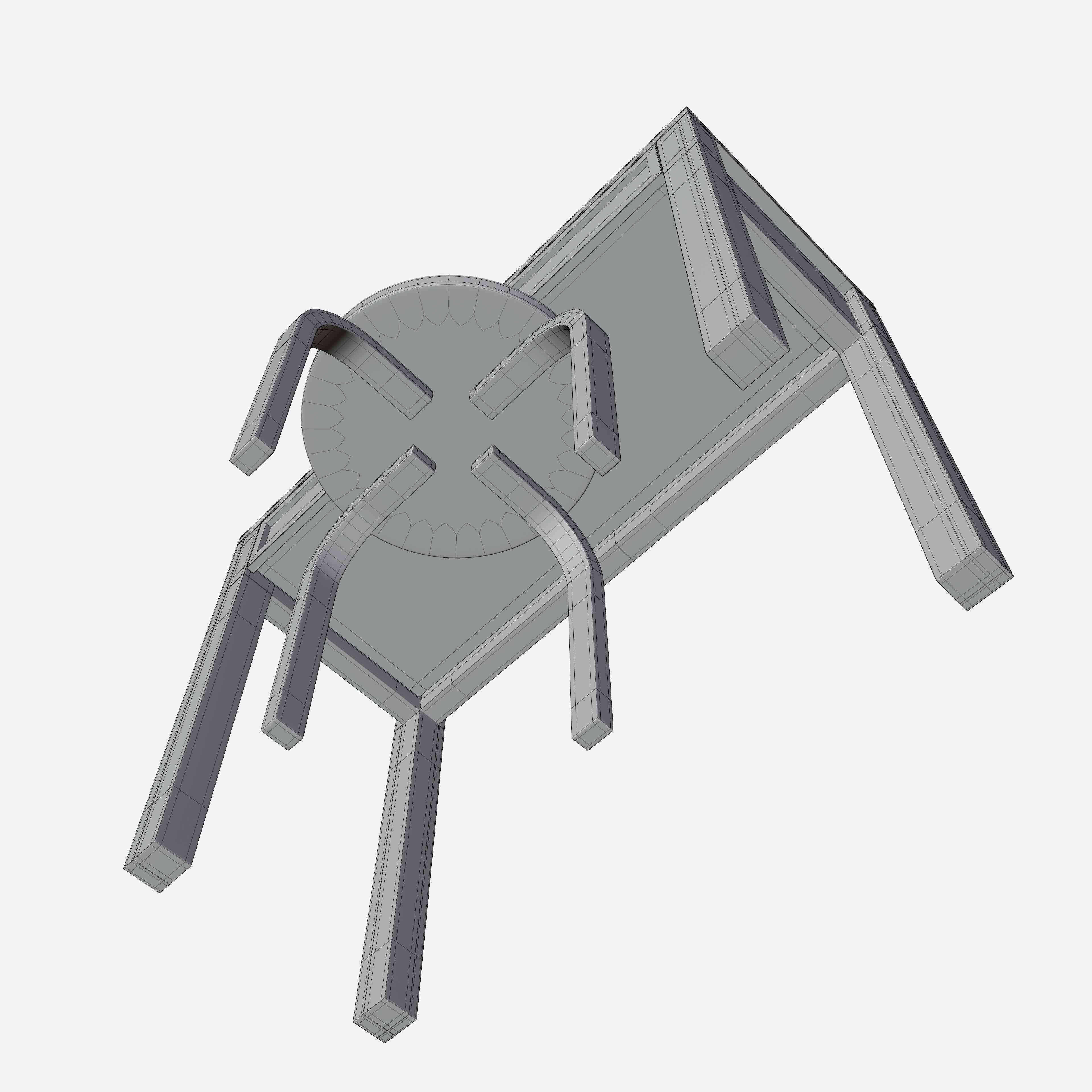 Toy - Vanity Table  and Stool 3D model_13