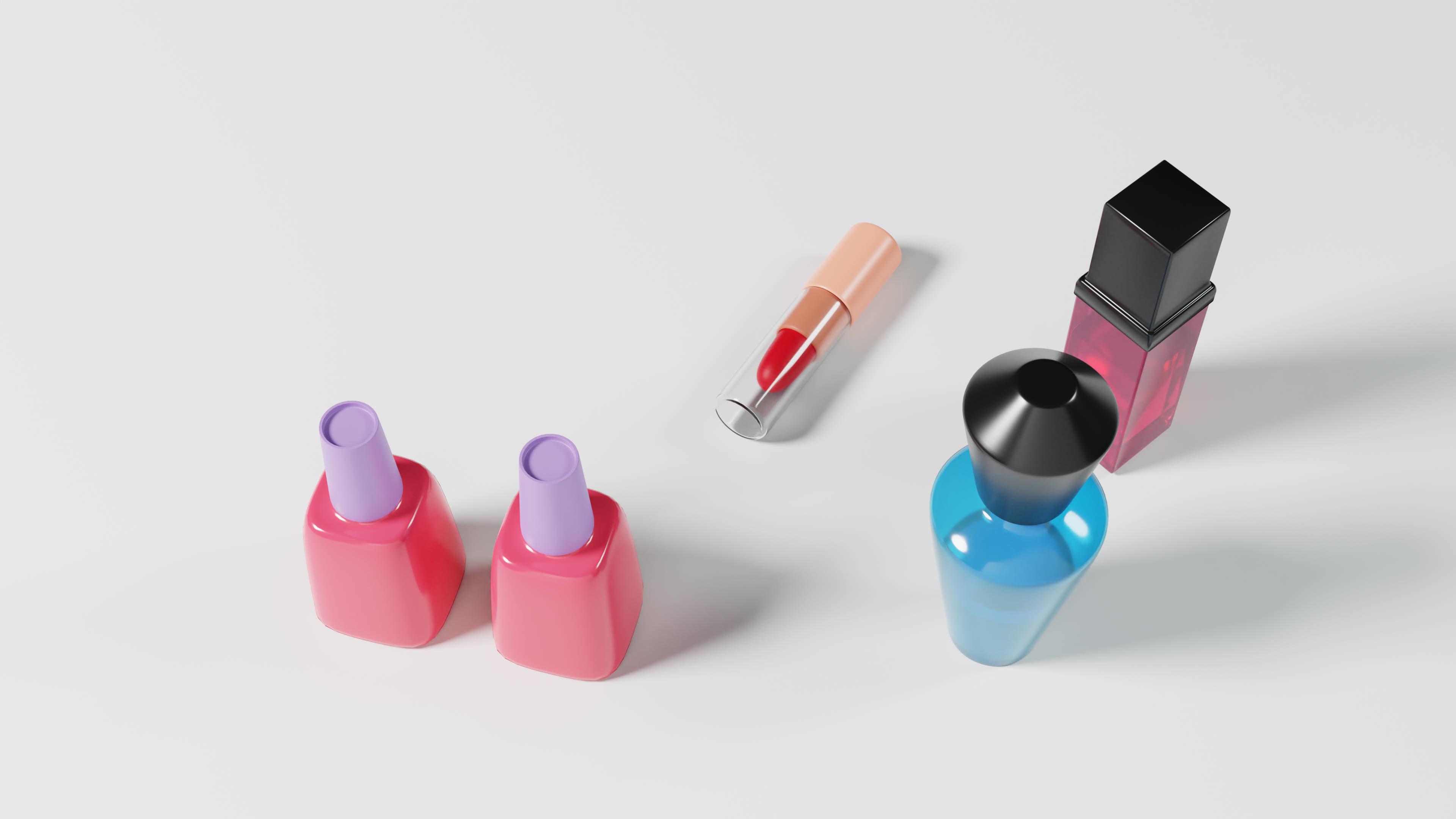 Toy - Cosmetic Bottles  Free 3D model_2