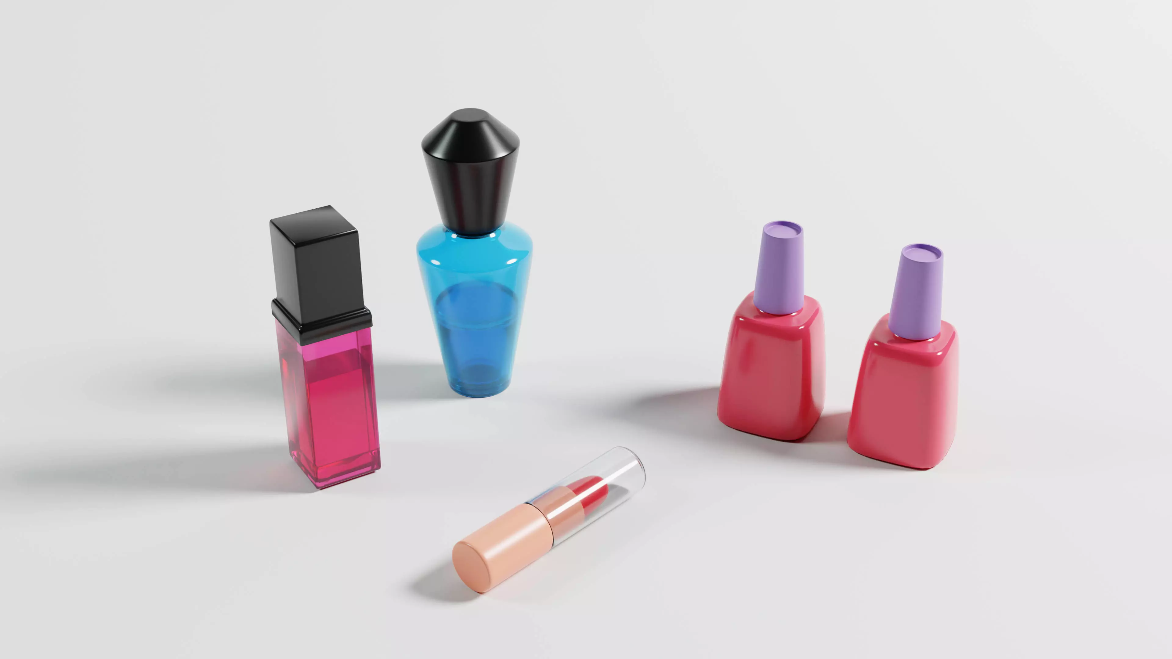 Toy - Cosmetic Bottles  Free 3D model_0