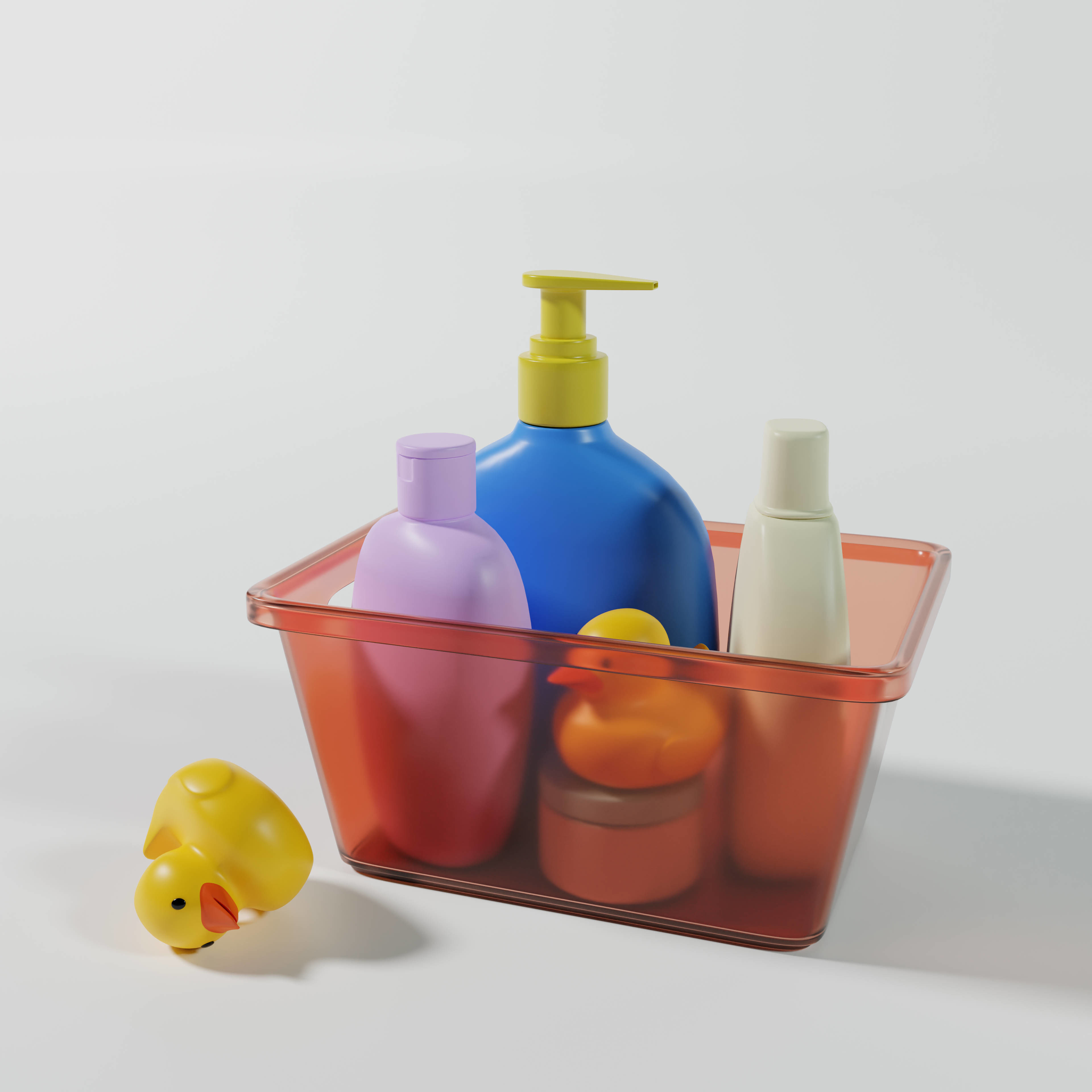 Kids Bath Toiletries 3D model CGTrader