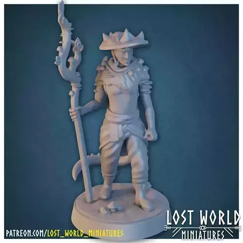 Tiefling Spore Druid - Supported - 3D Printable - 3D print model