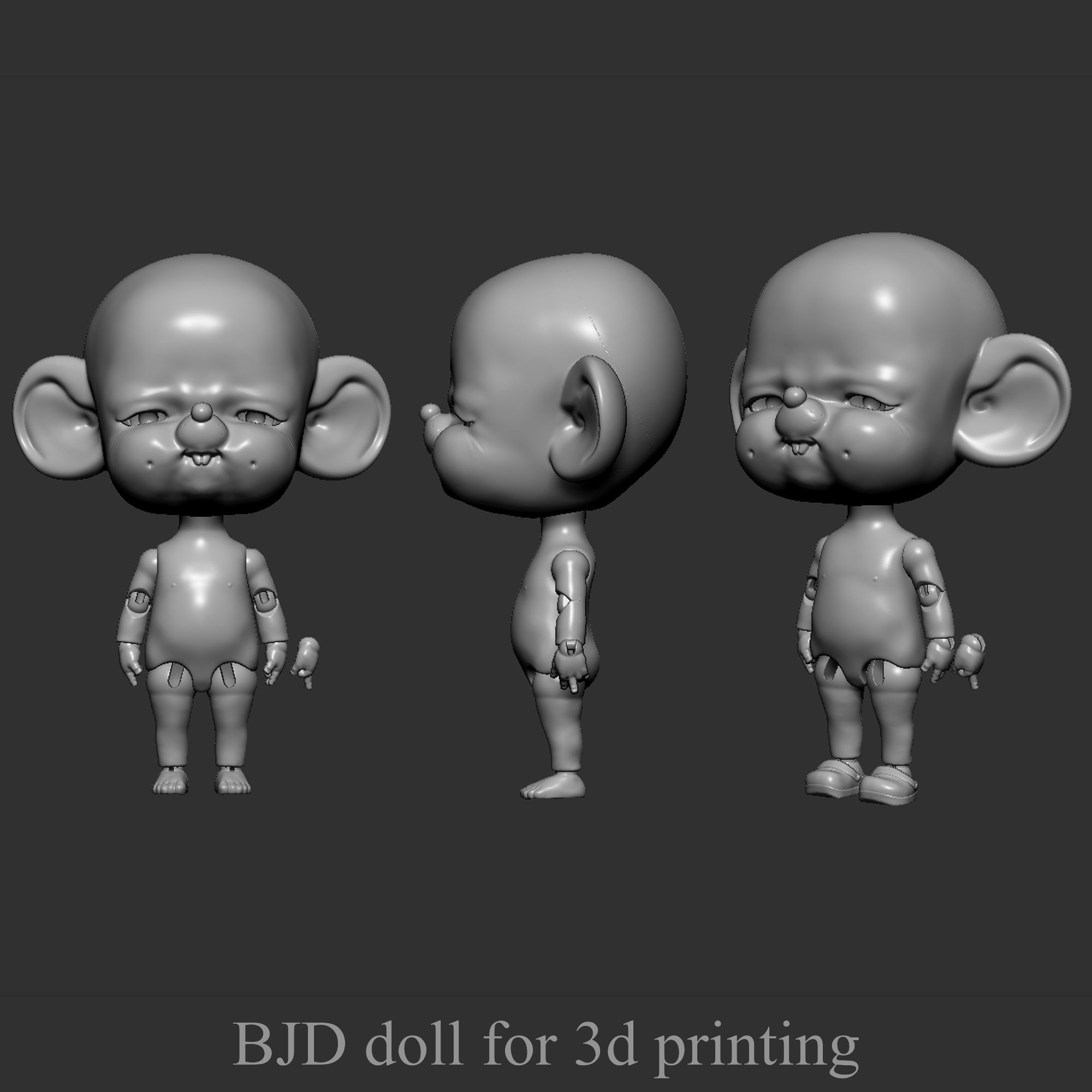 BJD doll for 3d printing is Rat 3D print model_2