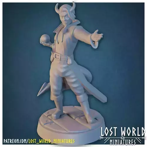 Tiefling Sorcerer- Supported - 3D Printable -