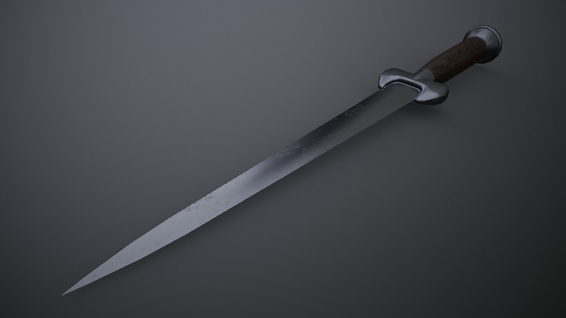 Ballock knife Low-poly 3D model_2