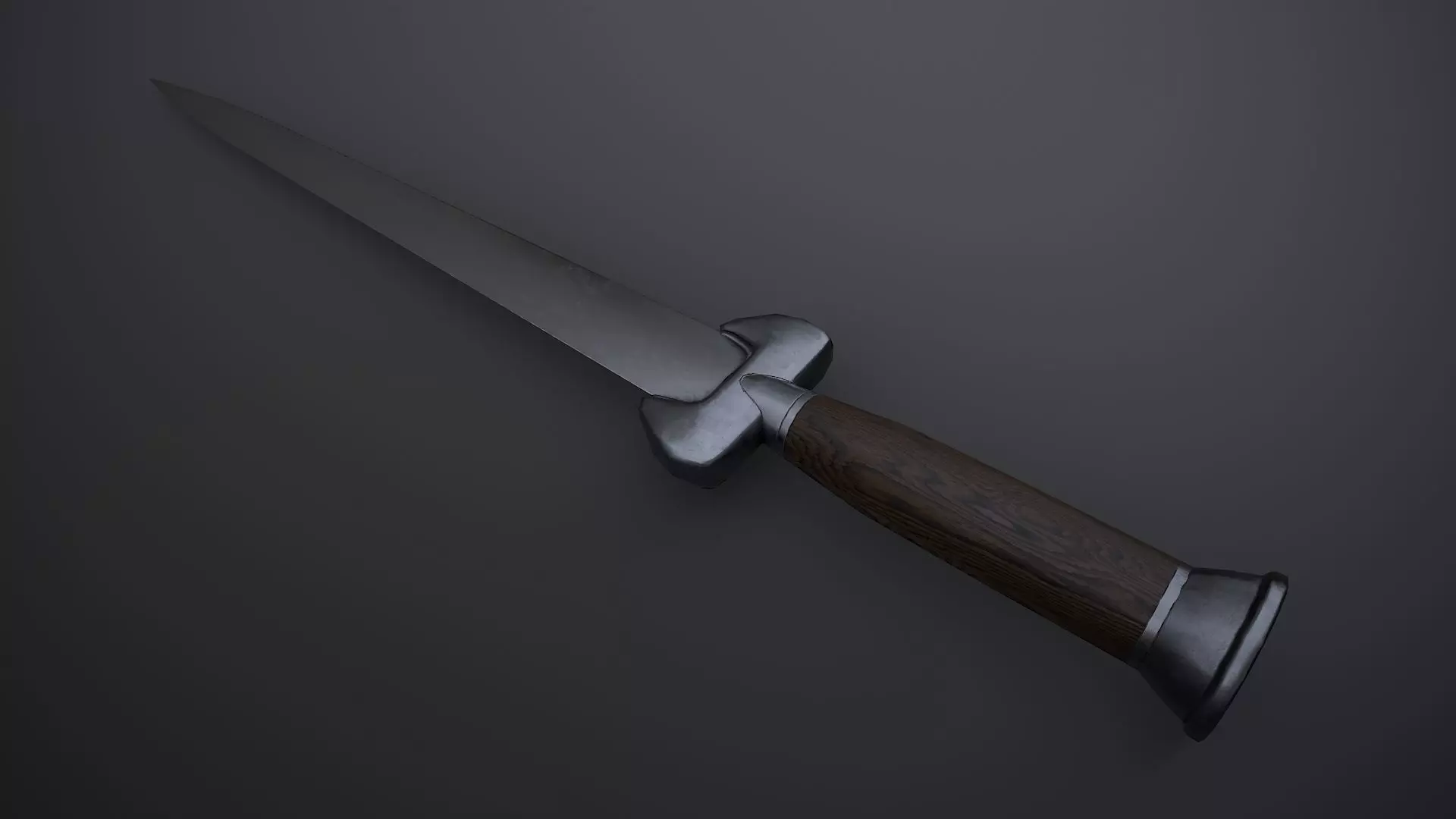 Ballock knife Low-poly 3D model_0