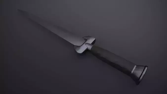 Ballock knife Low-poly 3D model