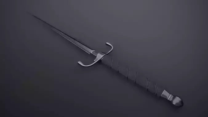 Stilletto Dagger Low-poly 3D model