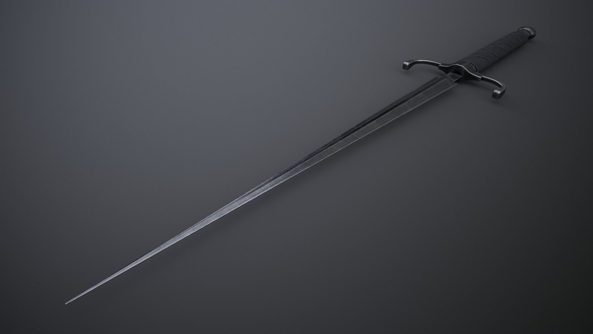 Stilletto Dagger Low-poly 3D model_2