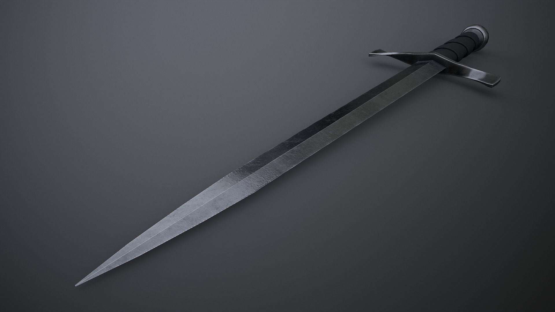 Sword Hilt Dagger Low-poly 3D model_2