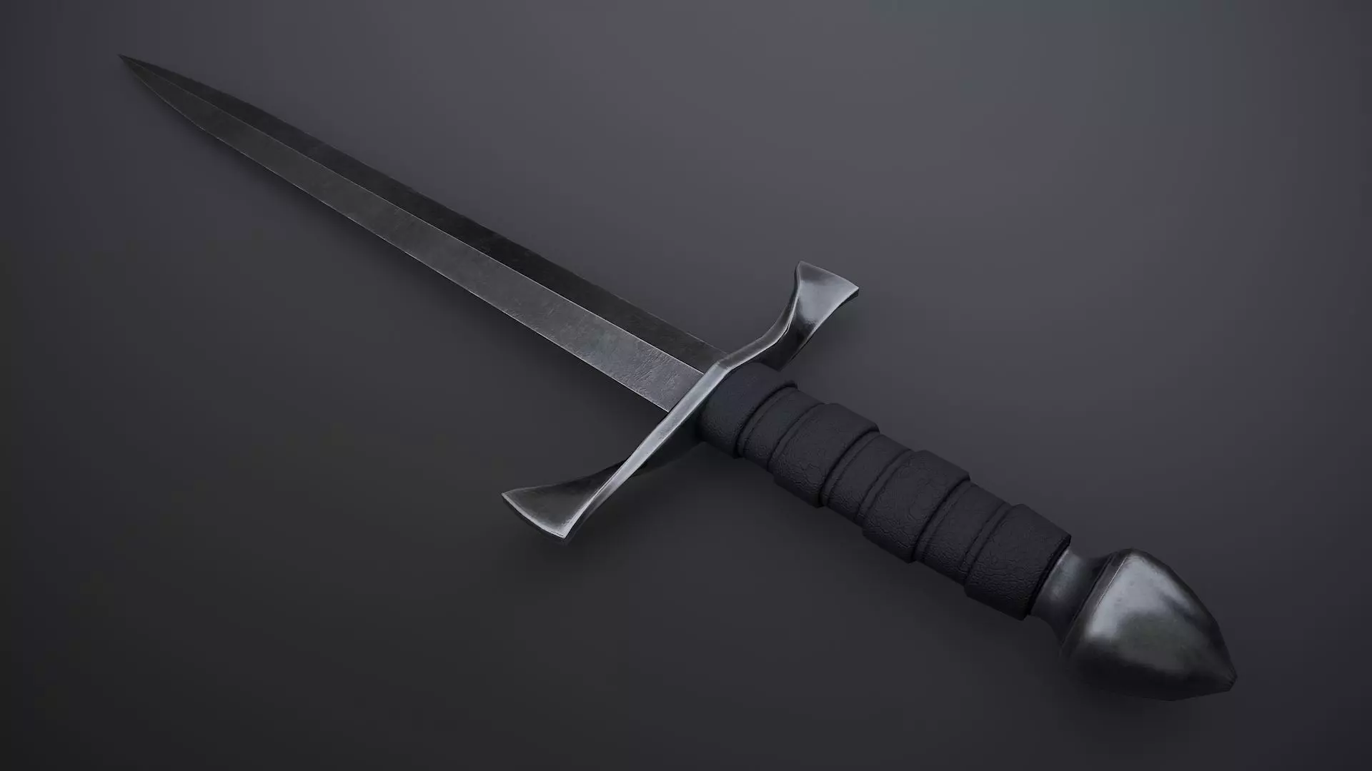 Sword Hilt Dagger Low-poly 3D model_0