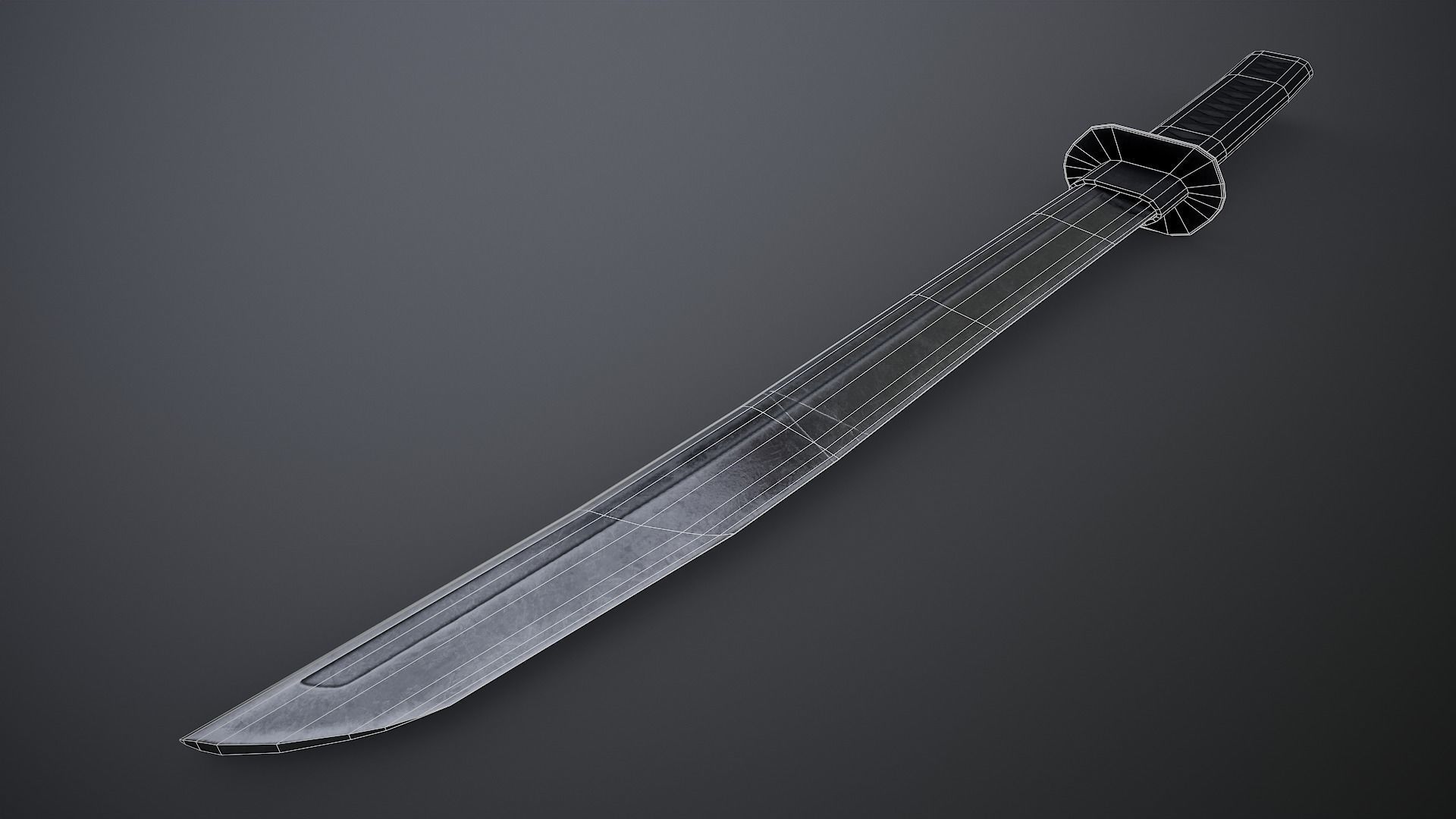 Tanto Low-poly 3D model_3