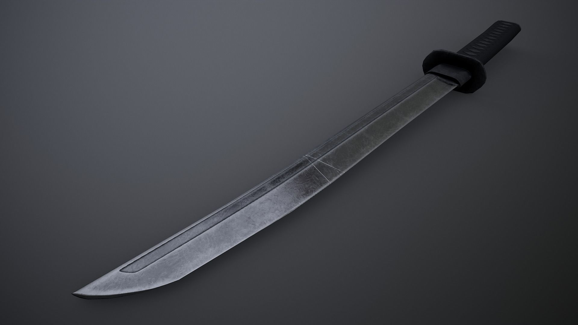 Tanto Low-poly 3D model_2