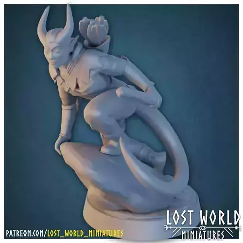 Tiefling Gloom Stalker Ranger- Supported - 3D Printable - 3D print model