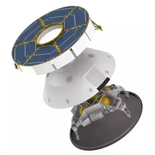 Mars Curiosity MSL Spacecraft and Skycrane