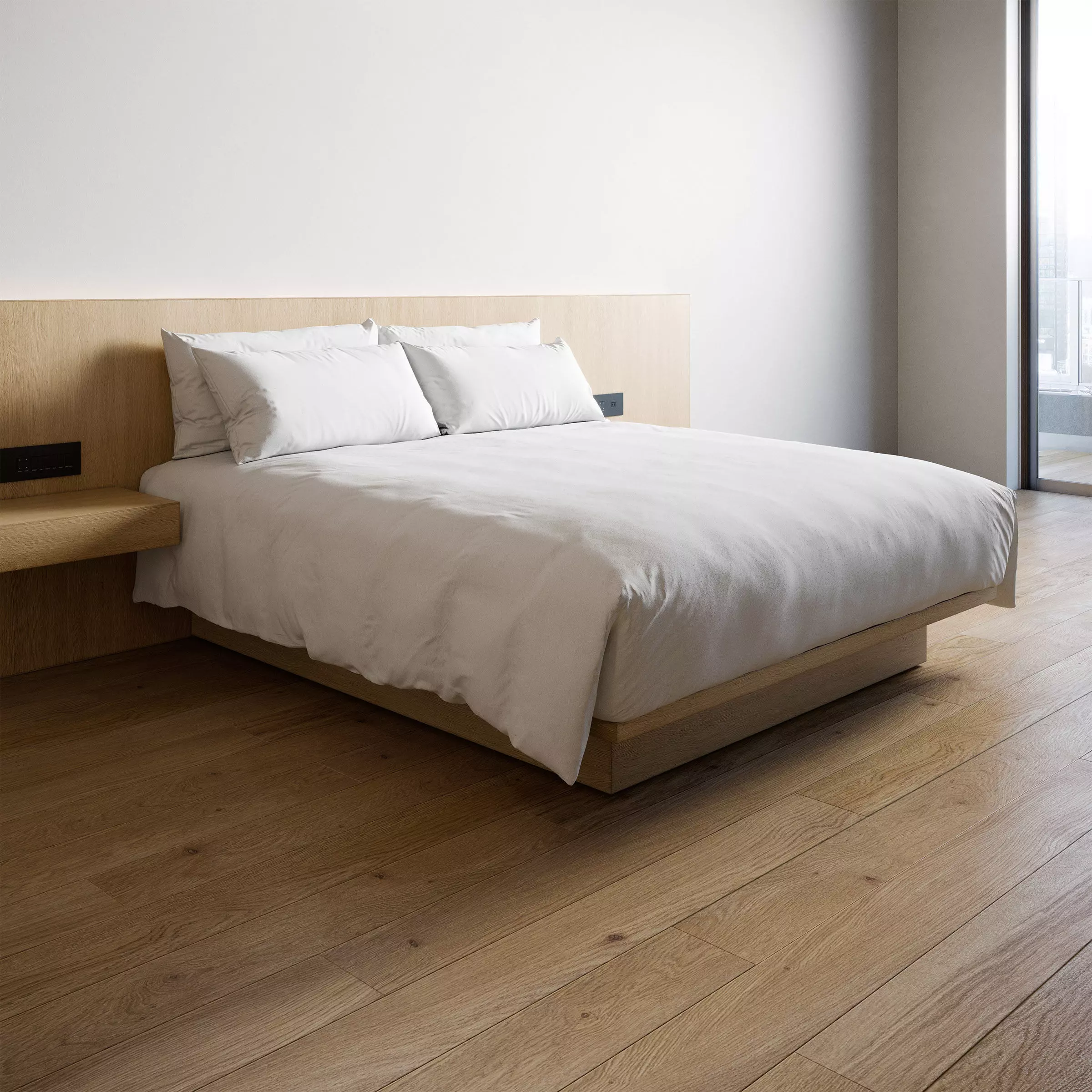 Hotel Bed Duvet Cover Style - King size - W180cm 3D model_0