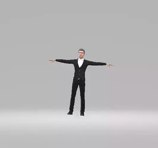 human man character Low-poly 3D model