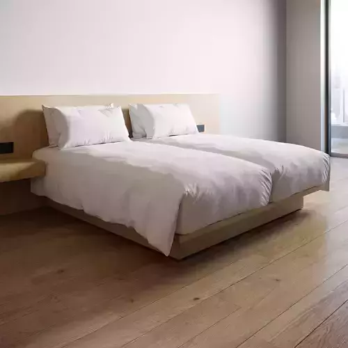 Hotel Bed Duvet Cover Style - Hollywood Twin - W100cm x2 3D model