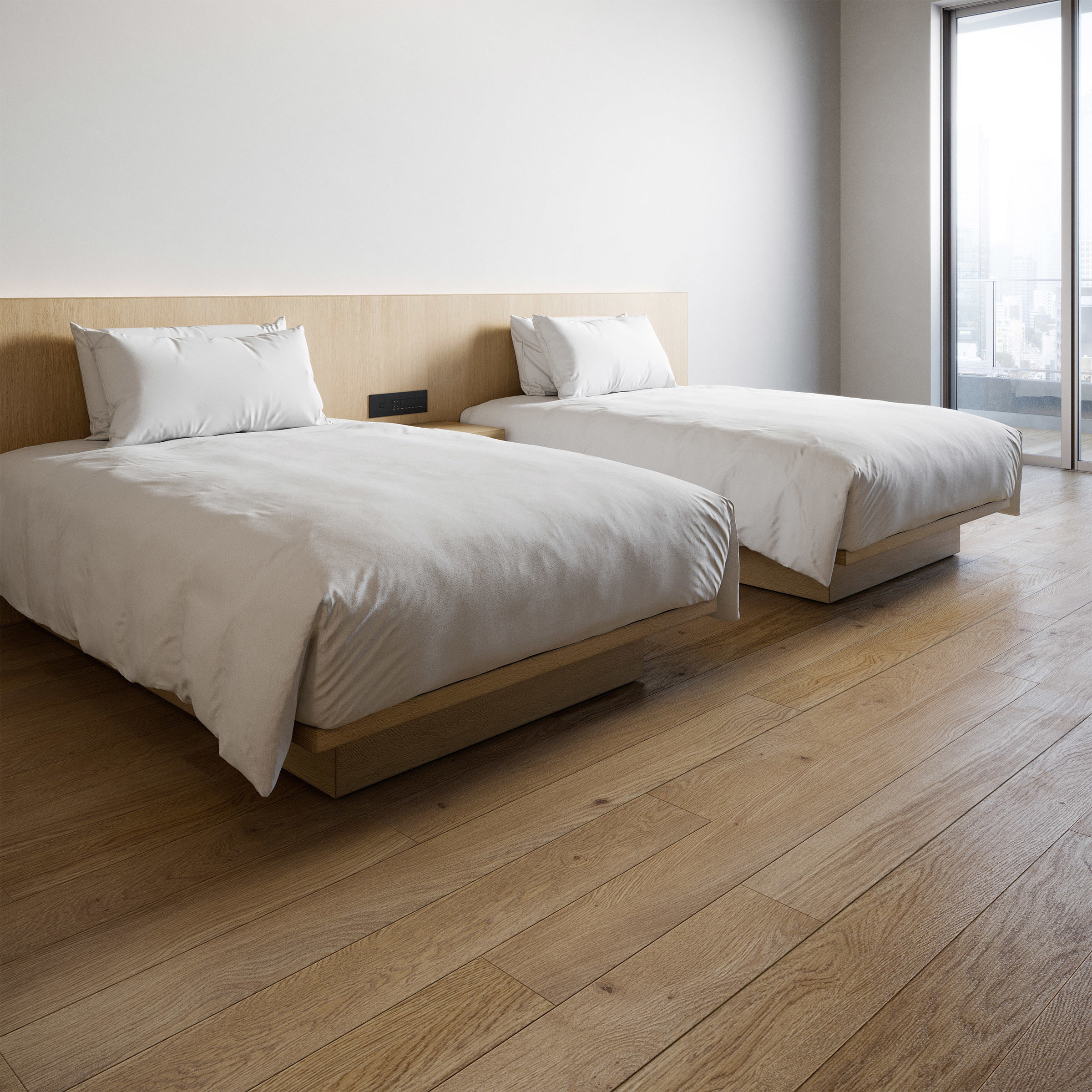 Hotel Bed Duvet Cover Style Double Twin W140cm x2 3D model CGTrader