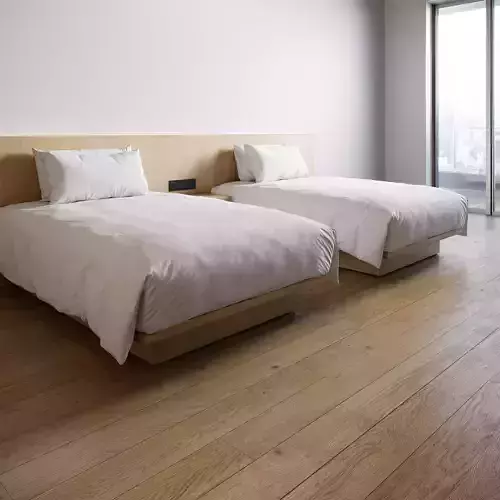Hotel Bed Duvet Cover Style - Double Twin - W140cm x2 3D model