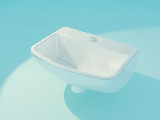 Stylish Wash Basin 3D print model_0