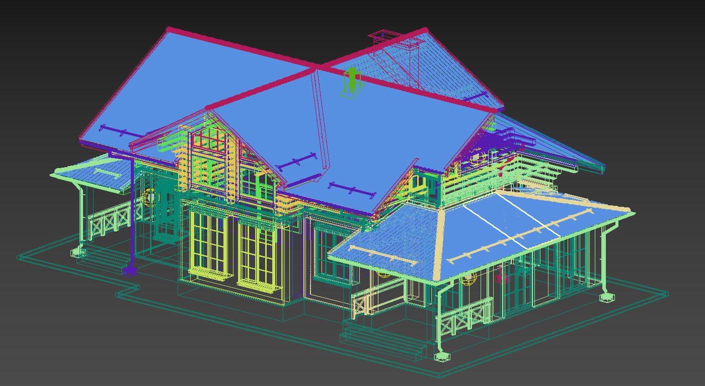 Exterior 3D model of a residential building 3D model_5
