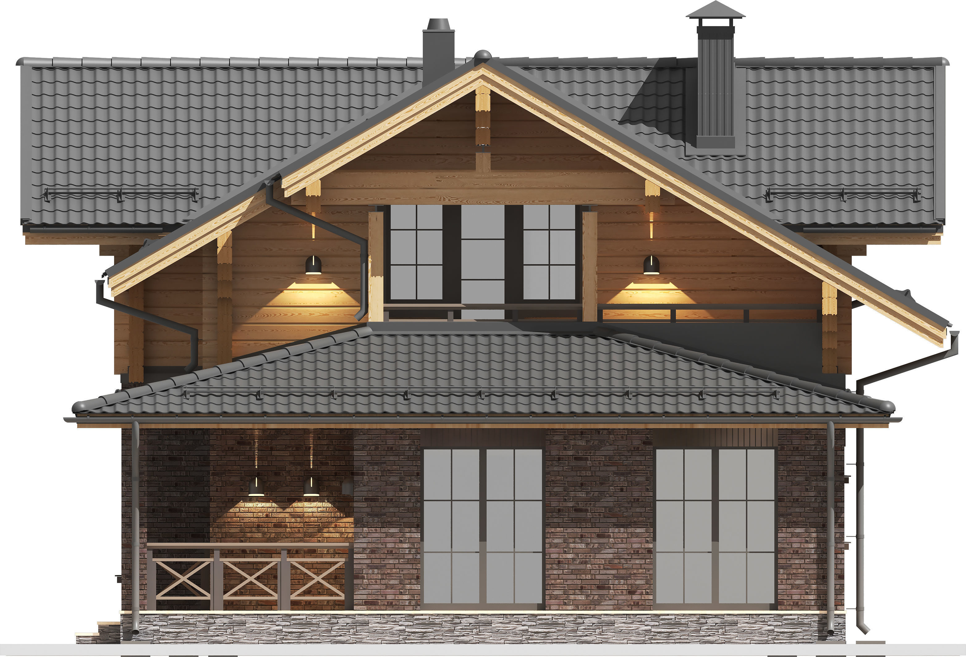 Exterior 3D model of a residential building 3D model_8