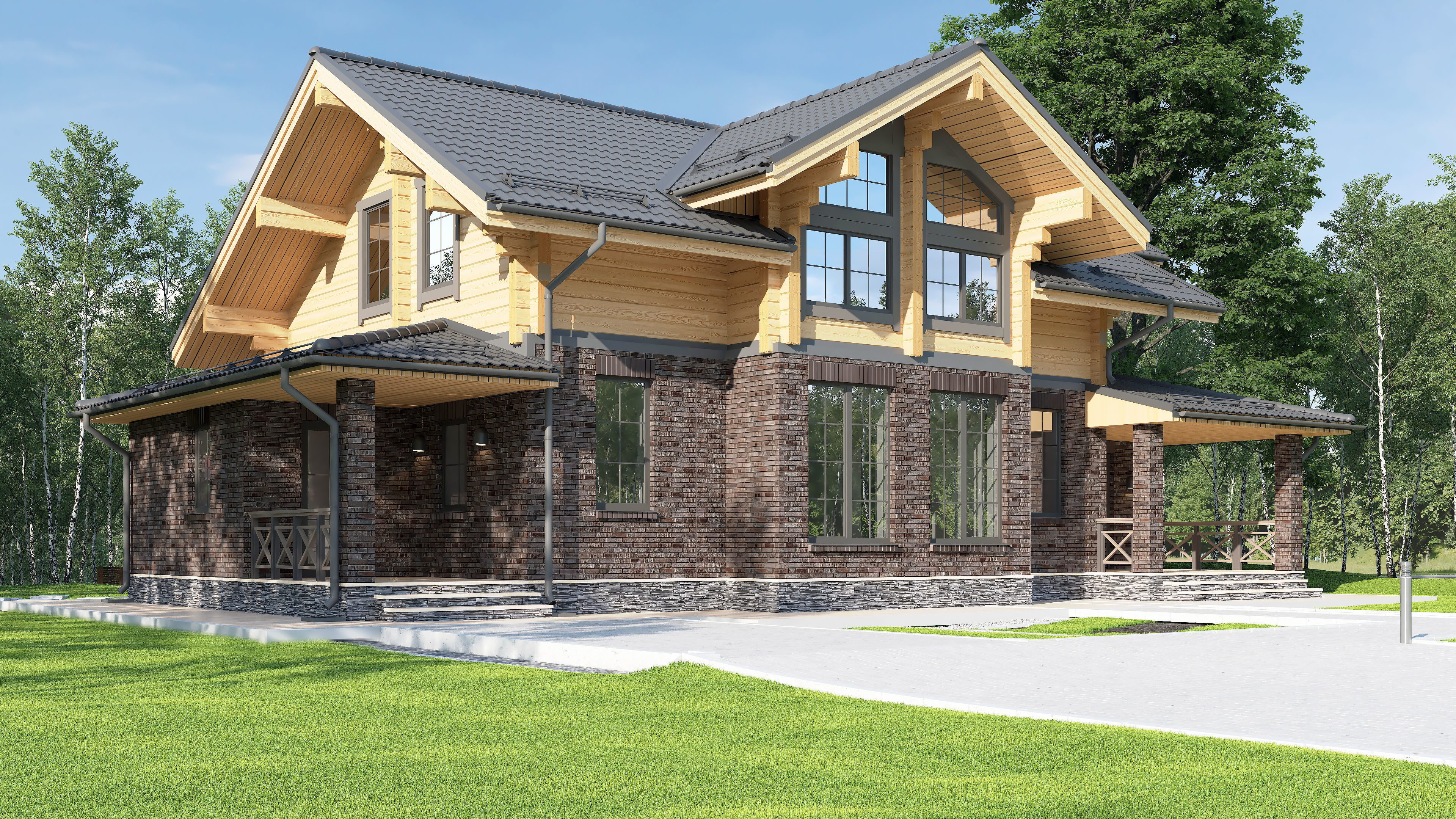 Exterior 3D model of a residential building 3D model_3