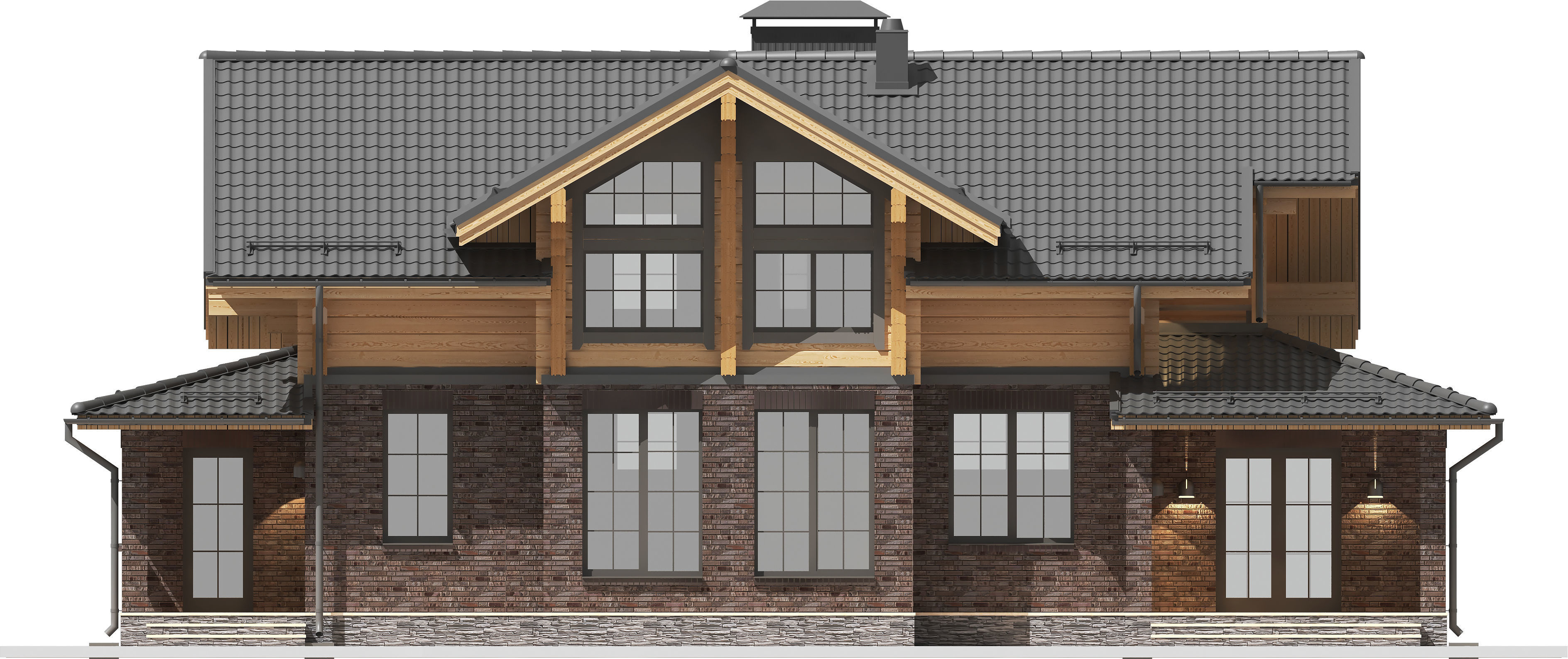 Exterior 3D model of a residential building 3D model_2