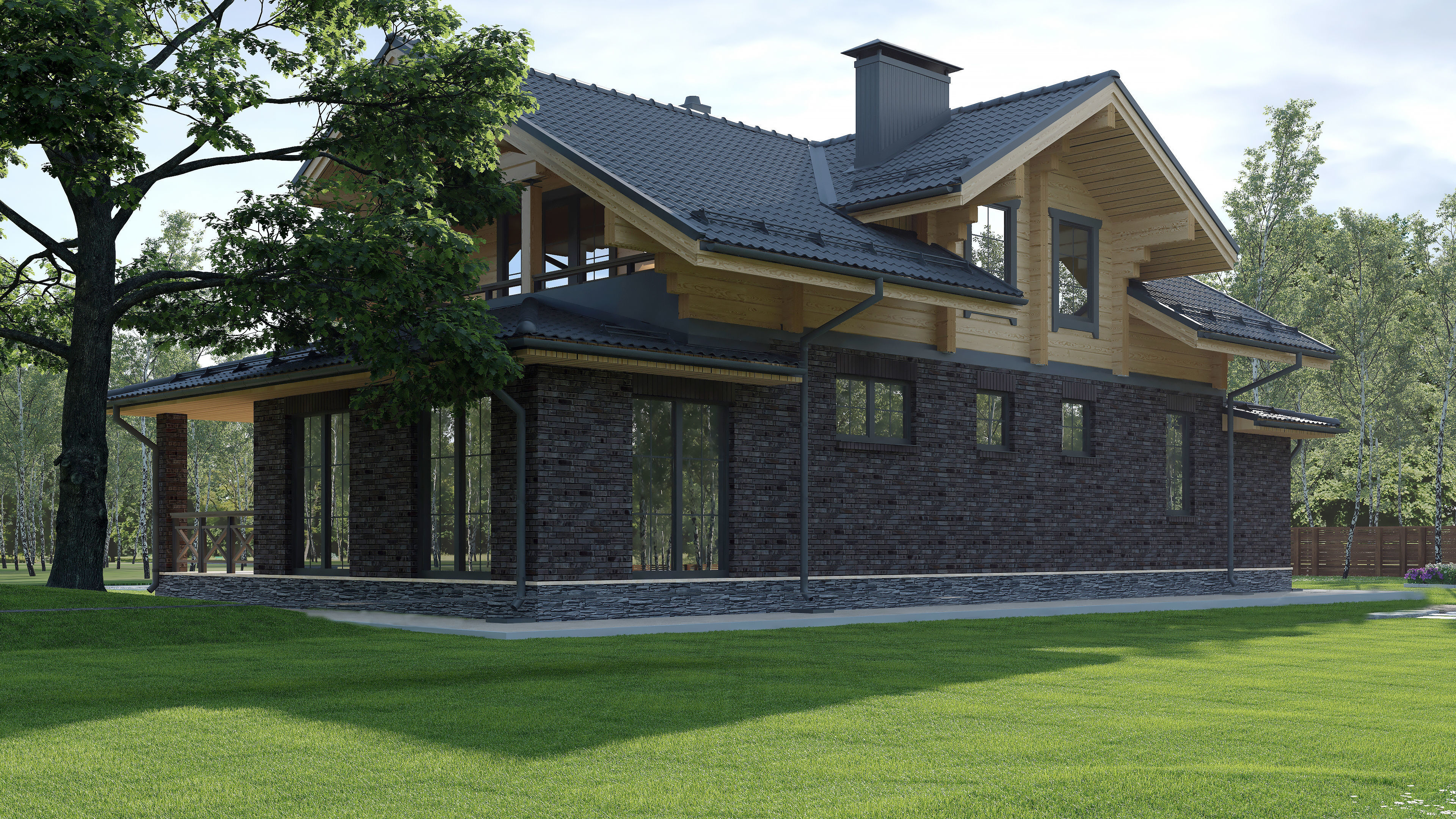 Exterior 3D model of a residential building 3D model_4