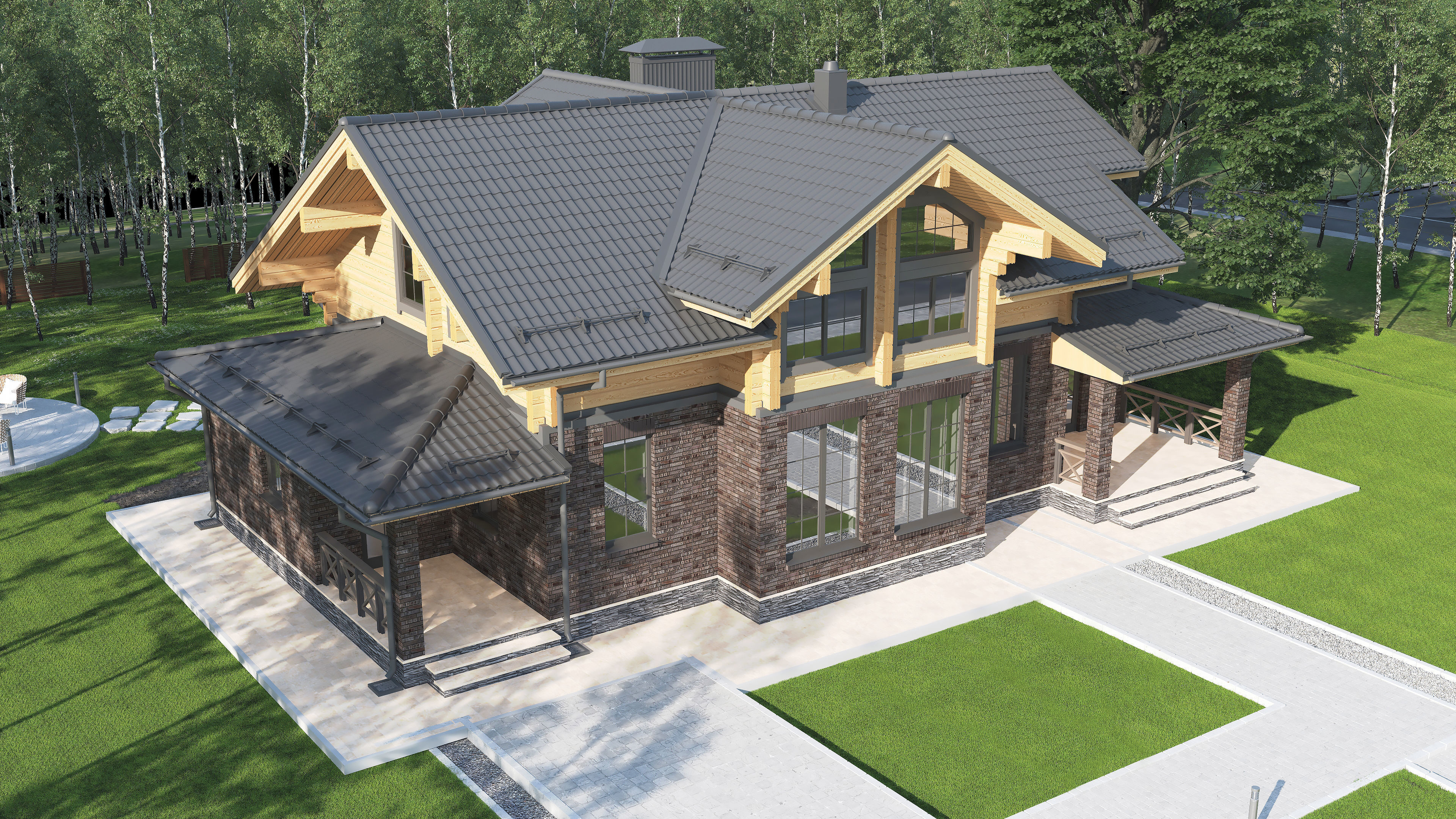 Exterior 3D model of a residential building 3D model_10