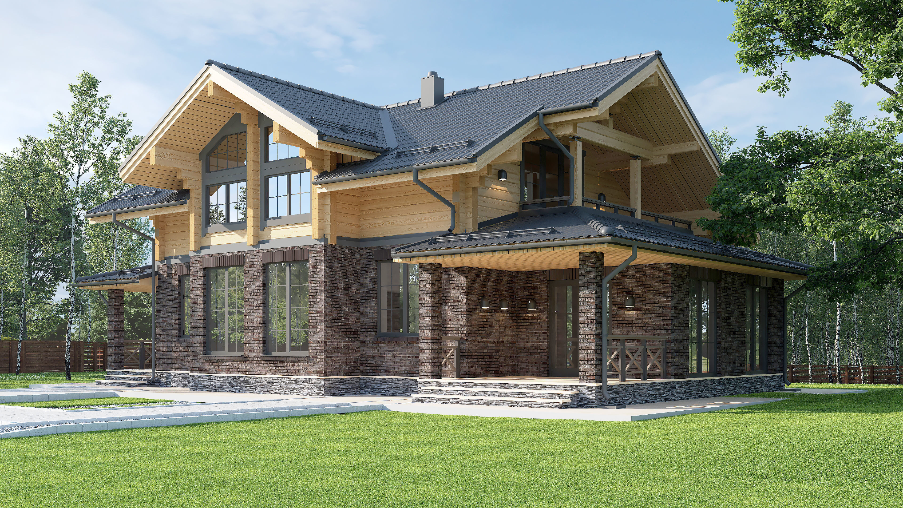 Exterior 3D model of a residential building 3D model_9