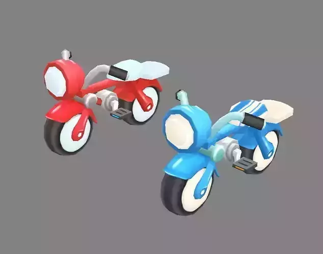 Cartoon kids bicycle