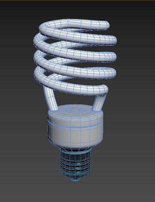CFL Bulb Low-poly 3D model_6