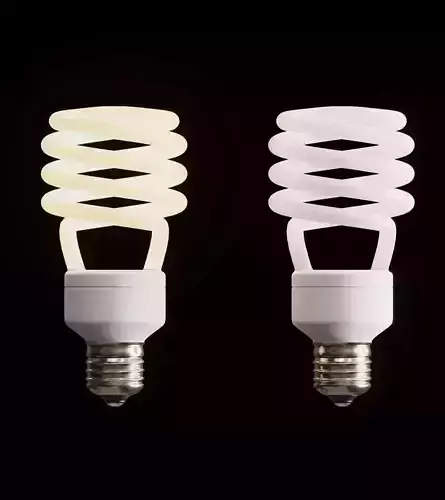 CFL Bulb Low-poly 3D model