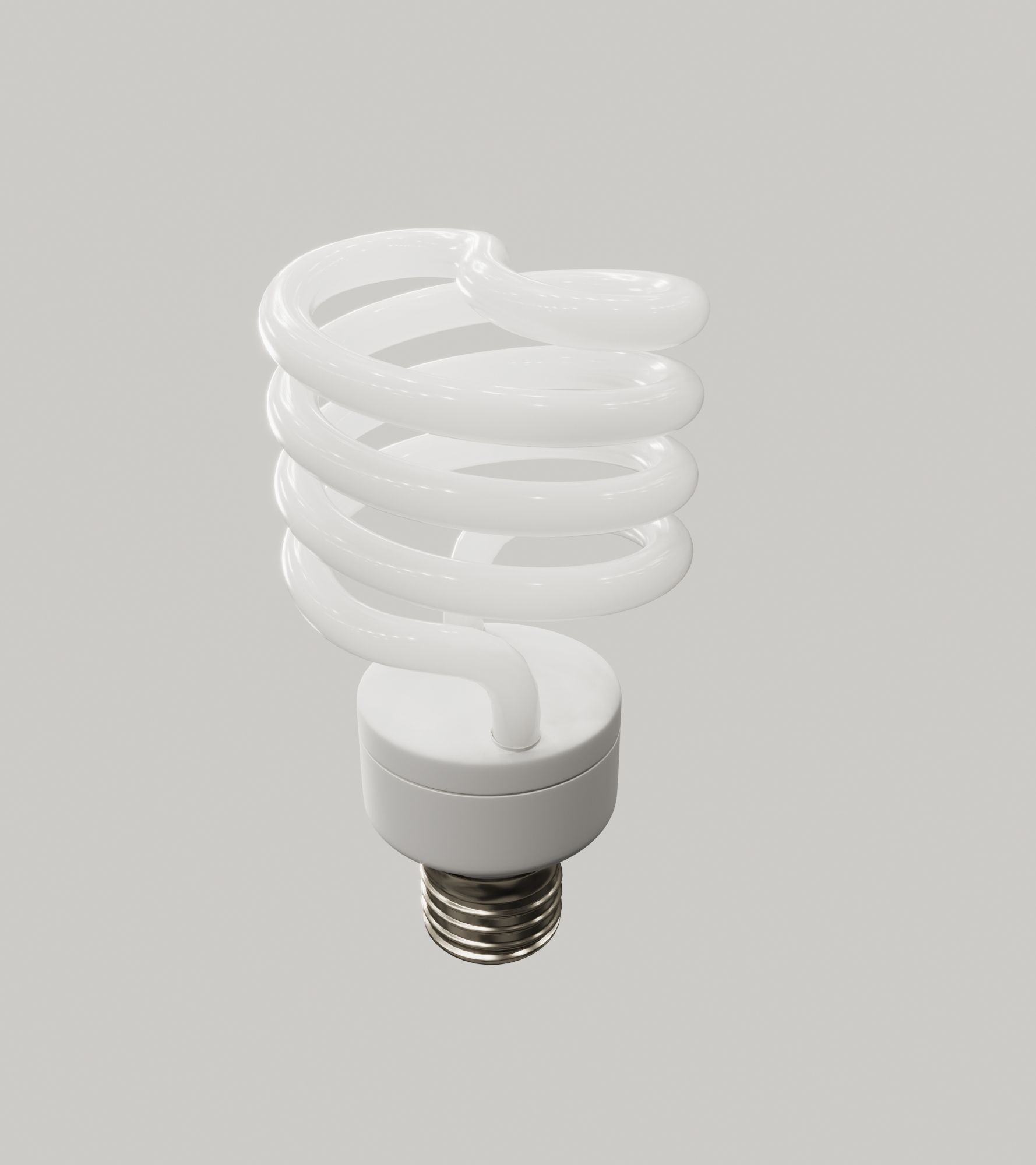 CFL Bulb Low-poly 3D model_7