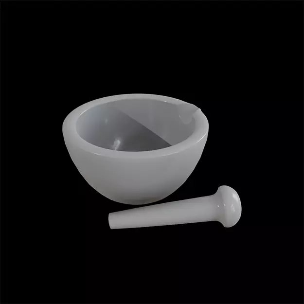 ApothecaryMortarAndPestle white marble Low-poly 3D model