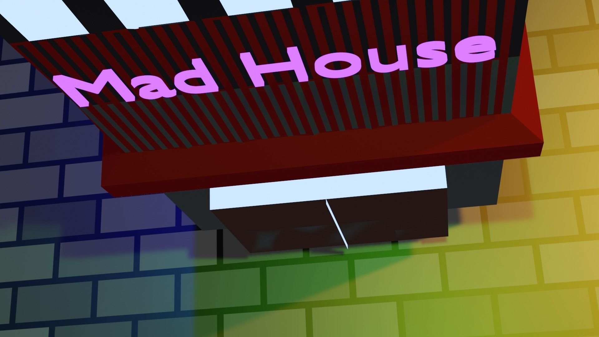 Clock tower Low-poly 3D model_10