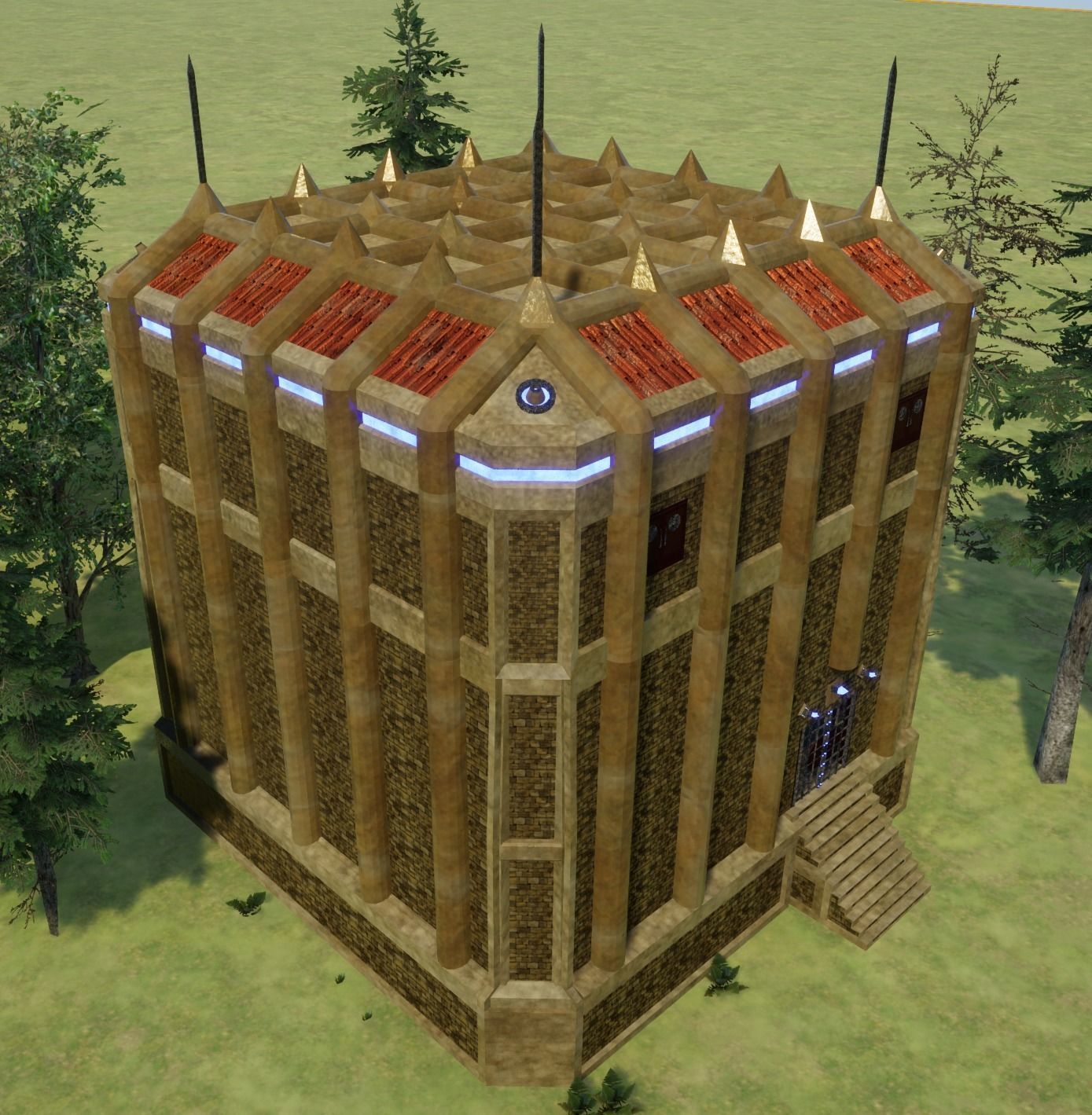 Fantasy medieval Keep 02 Free low-poly 3D model_4