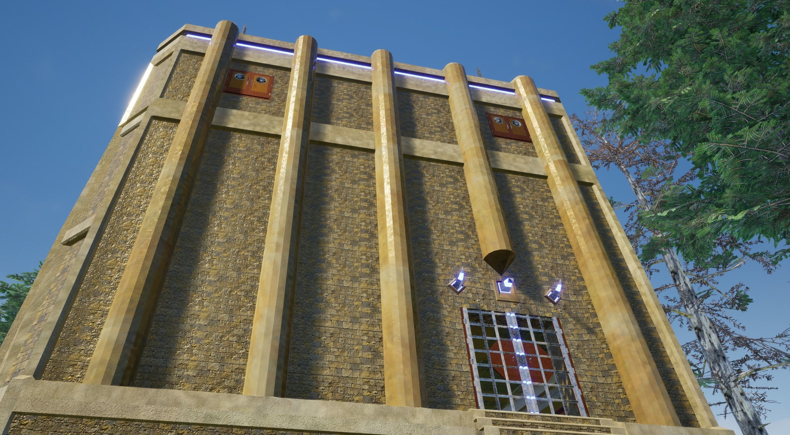 Fantasy medieval Keep 02 Free low-poly 3D model_5