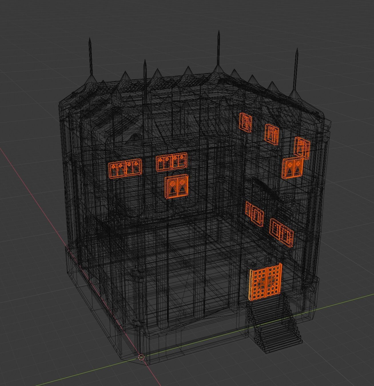 Fantasy medieval Keep 02 Free low-poly 3D model_8