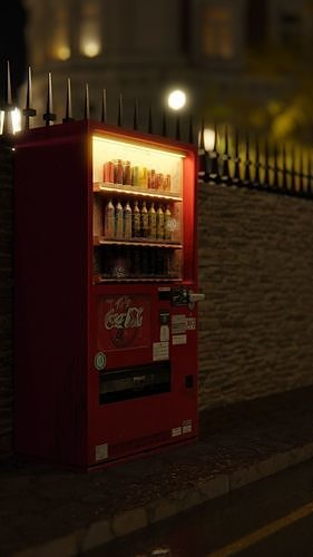 Low Poly Vending Machine Free low-poly 3D model